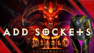 Diablo 2 Resurrected how to add sockets to an item - Put sockets on your weapons and armor easy