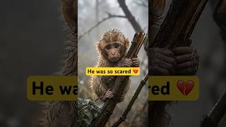 He thought he was alone... then THIS happened 🥺🐒 #animalrescue #shorts #shortsvideo