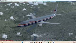 FSX AI Merican airlines 737-800 over lake Erie
