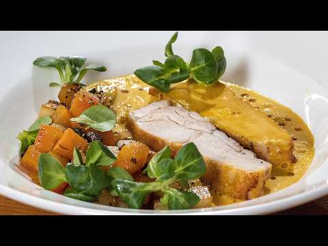 Этот рецепт покорил всю семью! Курица с капустой кольраби и морковным соусом