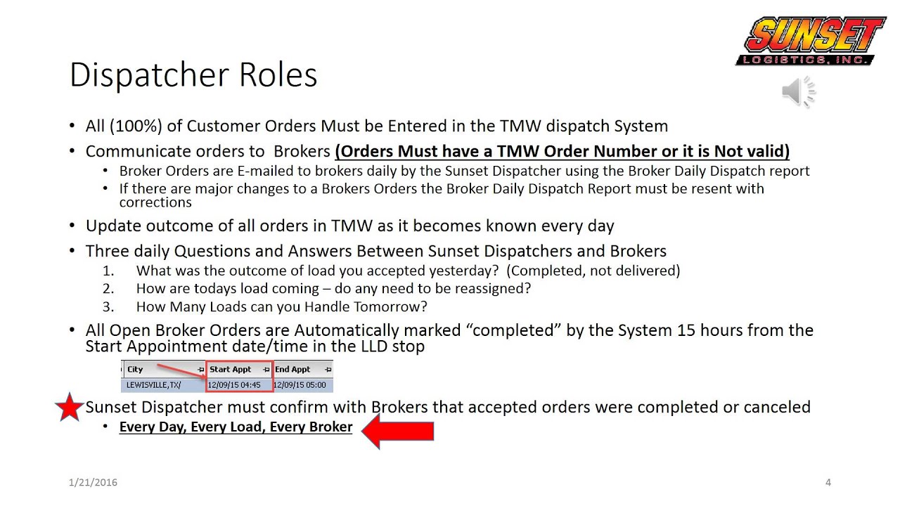 Broker Dispatching 2016 - YouTube