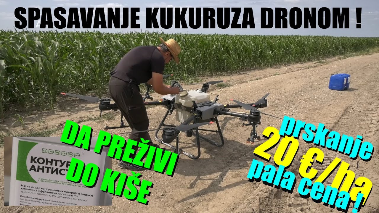 SPAŠAVANJE USEVA - MOŽE LI DRONOM UMESTO TRAKTORA -ŠOK CENA ZA SELJAKE od 20 evra PO HEKTARU !