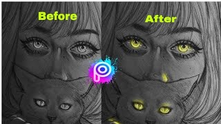 how to change eye colour in PicsArt || cat & girls eye colour change || picsart editing tutorial screenshot 3