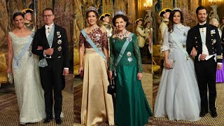 Danish royals hosted to a glittering dinner banquet in Sweden #royalfamily #Denmarkroyalfamily