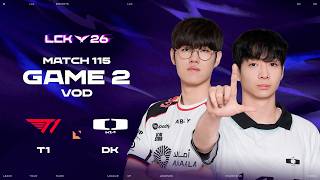 T1 vs DK | Match 115 Game 2 | 2026 LCK screenshot 2