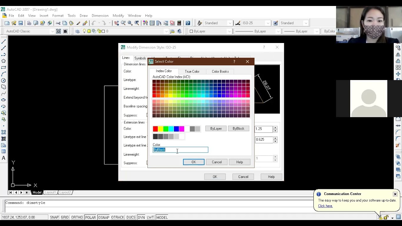 Setting units and dimension style