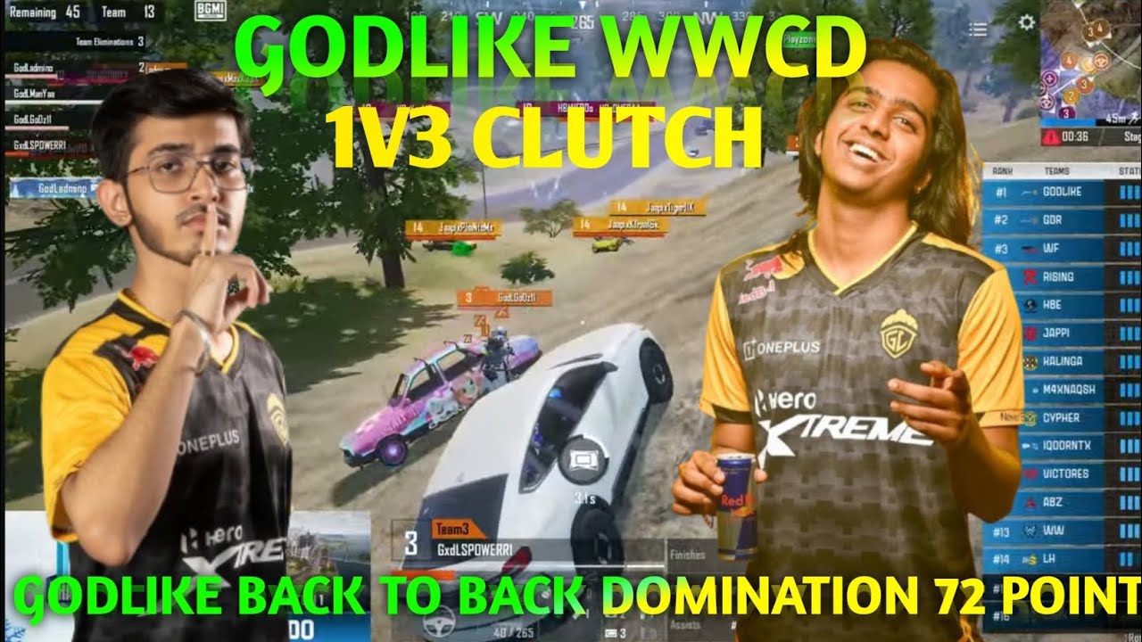 Godlike wwcd 💛 back to back domination।  72 point 