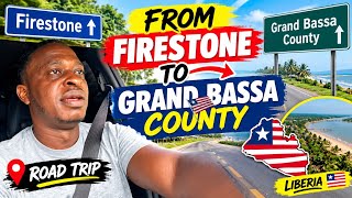A DRIVE FROM FIRESTONE TO GRAND BASSA COUNTY IN LIBERIA WEST AFRICA