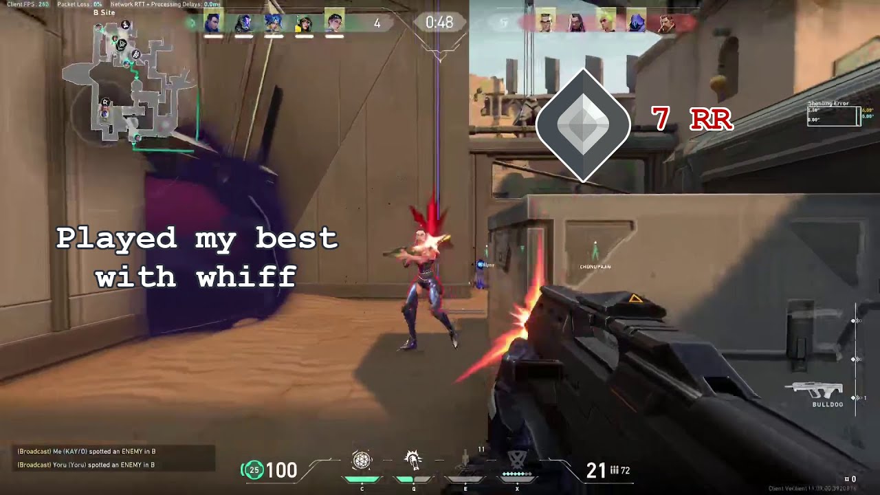 Day 4 - Match 2: Played my best with whiff | Silver1 lose 7RR | Silver → Gold | Valorant