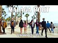 Malaga Port Walking Tour in February 2021, Costa del Sol, Spain [4K]