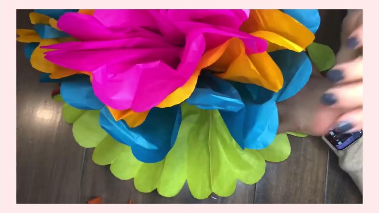 Easy DIY Tissue Paper Flower Tutorial Fiesta Paper Flowers YouTube
