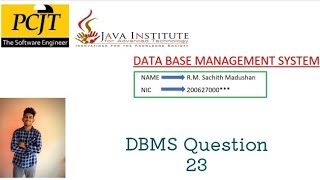 DBMS Question- 23
