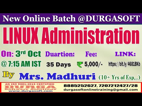 LINUX Administration Online Training @ DURGASOFT