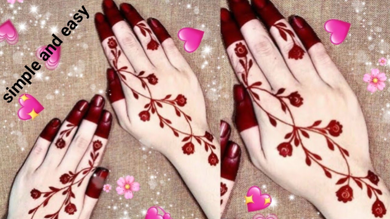Simple mehandi design 