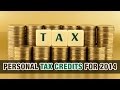 Personal Tax credits for 2014