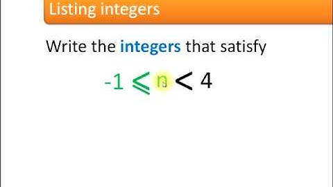 listing integers from inequalities