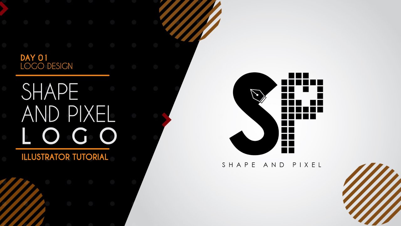 Day:1 Logo Design Shape and Pixel  