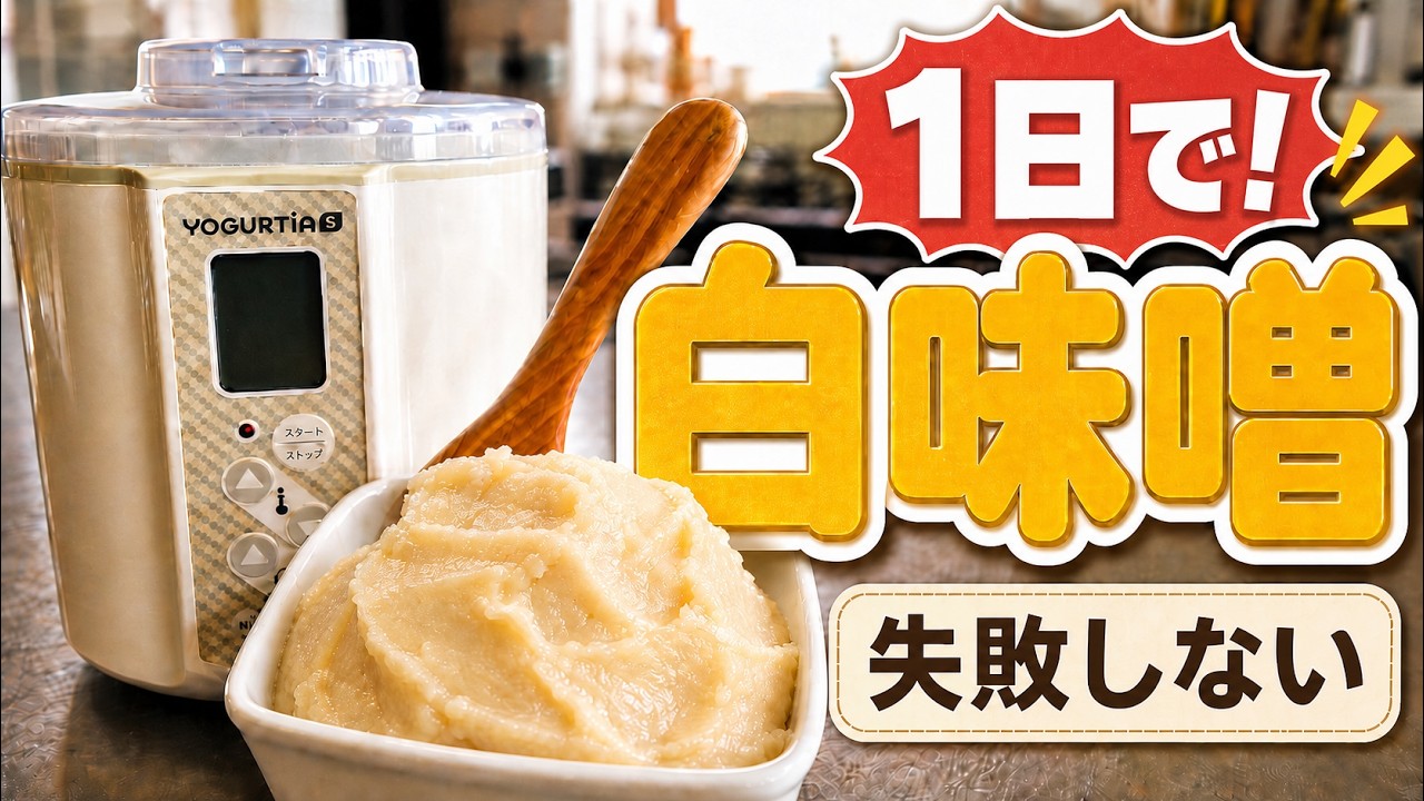 【失敗しない味噌づくり】ヨーグルトメーカーで1日で完成!カビ知らずの白味噌のつくり方