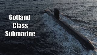 Gotland Class Submarine Running On Surface [4K UHD]