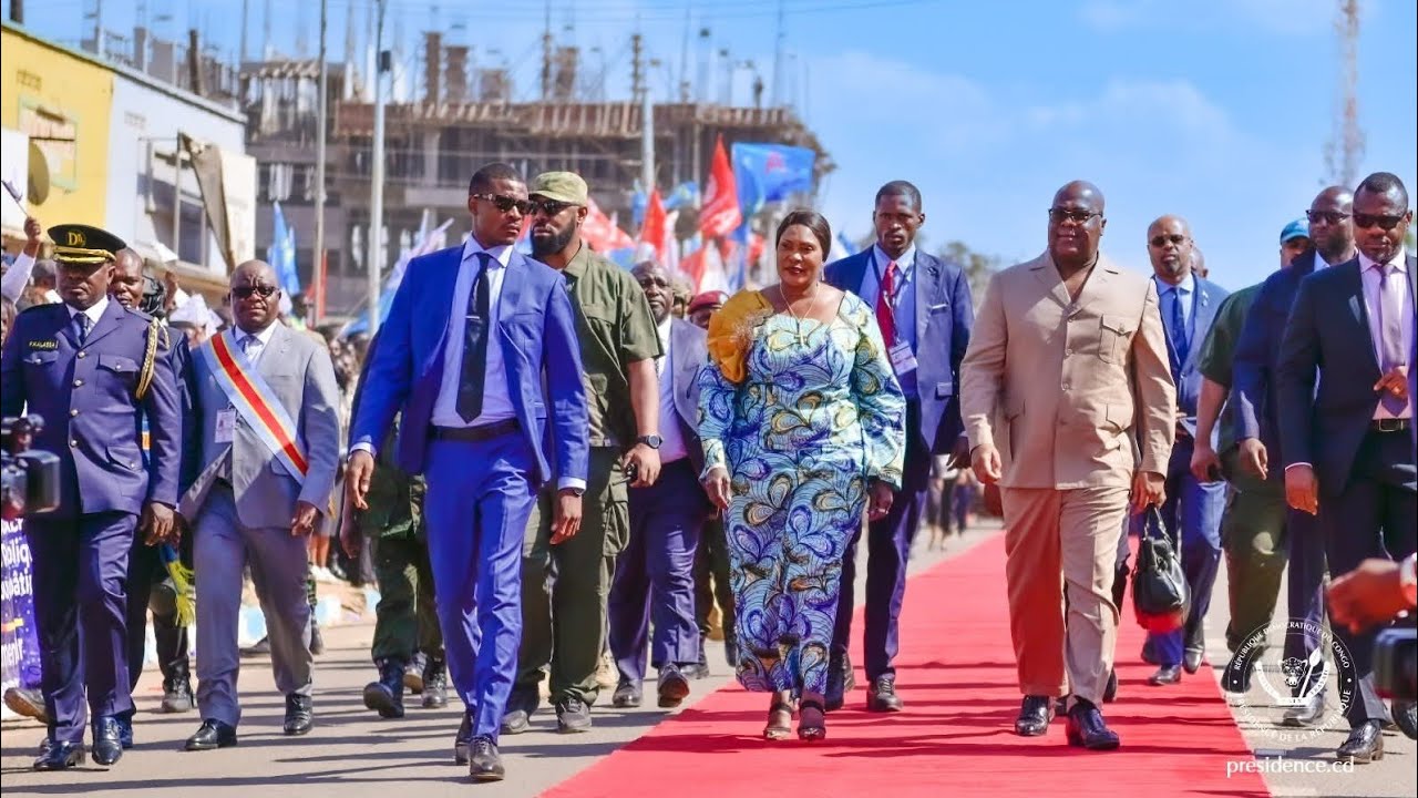 INAUGURATION DE L' AEROPORT INTERNATIONAL DE KOLWEZI PAR FELIX TSHISEKEDI