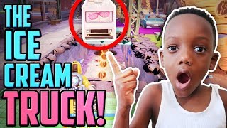 I Found The SECRET ICE CREAM TRUCK In FORTNITE DOWNTOWN DROP!