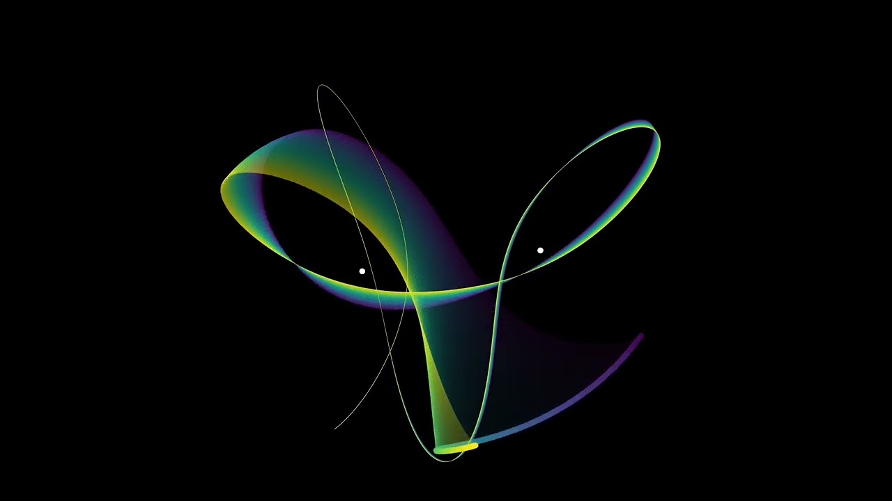 Gravity chaos in an odd three-body system | 8k60fps