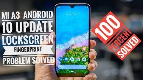 Mi A3 Android 10 update lockscreen disable fingerprint animation solved........100 Percent work
