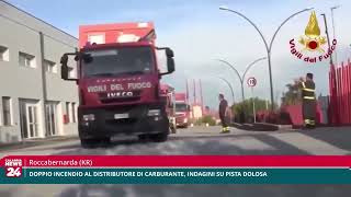 Roccabernarda - Doppio incendio al distributore, indagini sulla pista dolosa