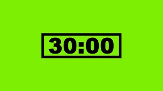 No copyright Green screen Timer 30 minutes | 4k Countdown timer