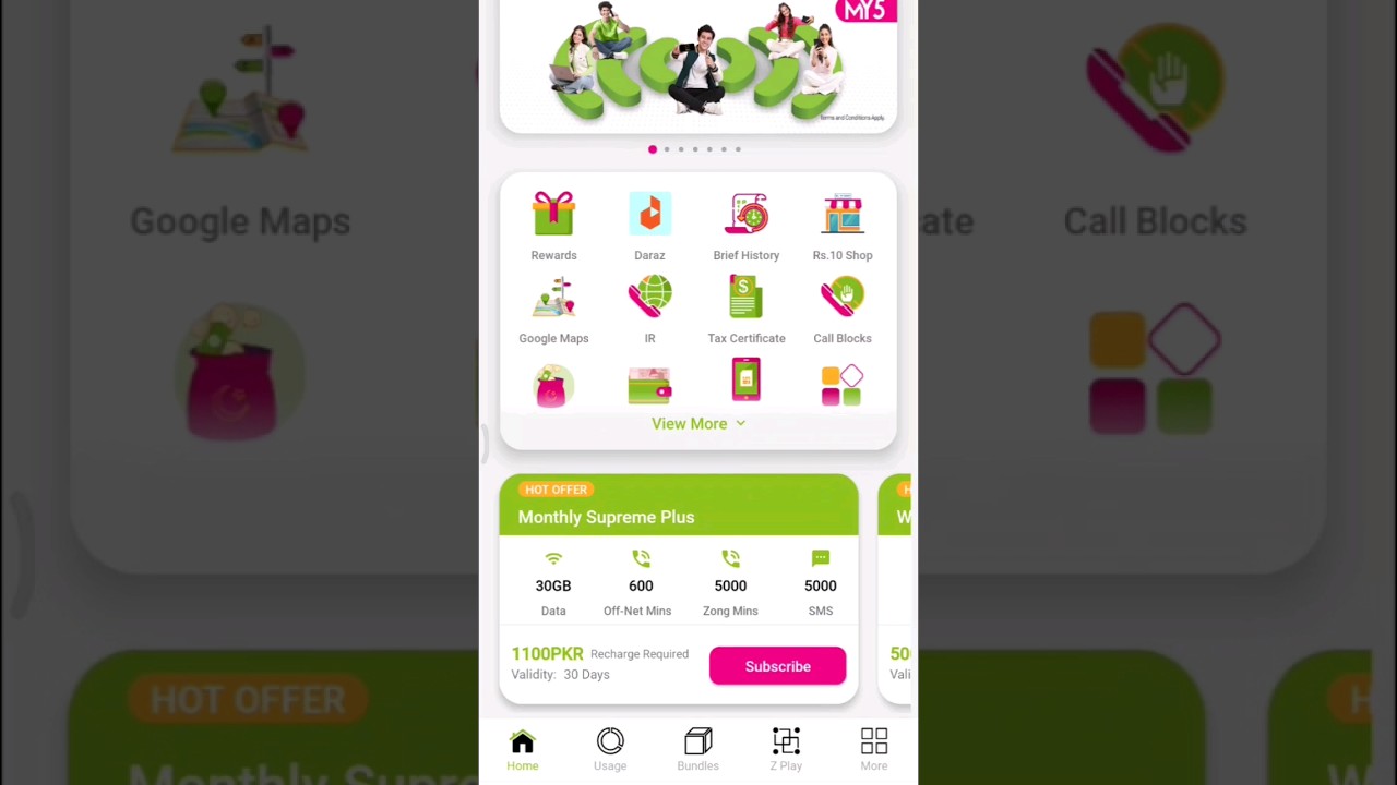 Best internet Offer |Zong introduced family pack 