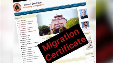 Migration certificate from University of rajasthan. #RU #migrationcertificate #universityofrajasthan
