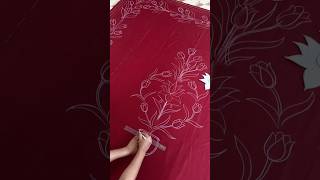 নকশি কাঁথার ডিজাইন 🌷#tulips #taseefatasmi #haterkaj #নকশীকাঁথা #nokshikathadesign
