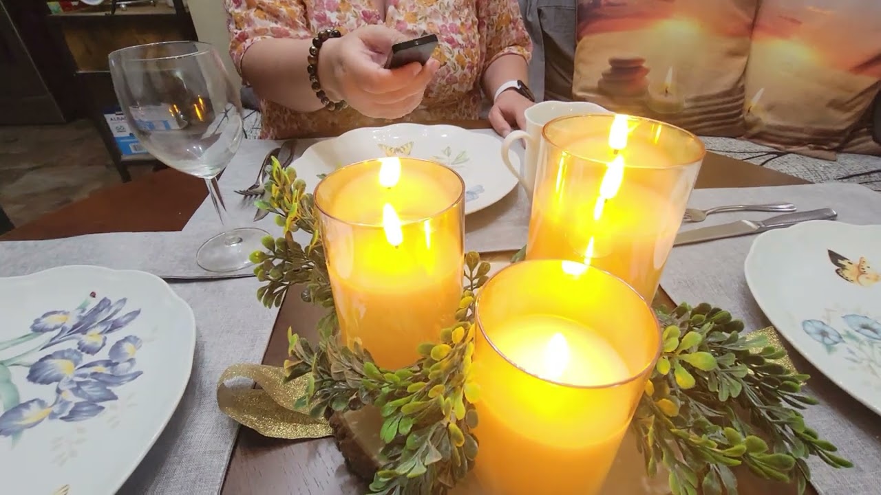 ANGELLOONG Glass Flickering Flameless Candles with Remote