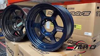 RAYS TE37X PROGRESSIVE Diamond Black & Mag Blue Wheels Box Opening!