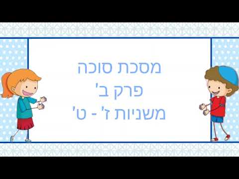 שרים משניות עם משנת חיים מסכת סוכה פרק ב' משניות ז'- ט'