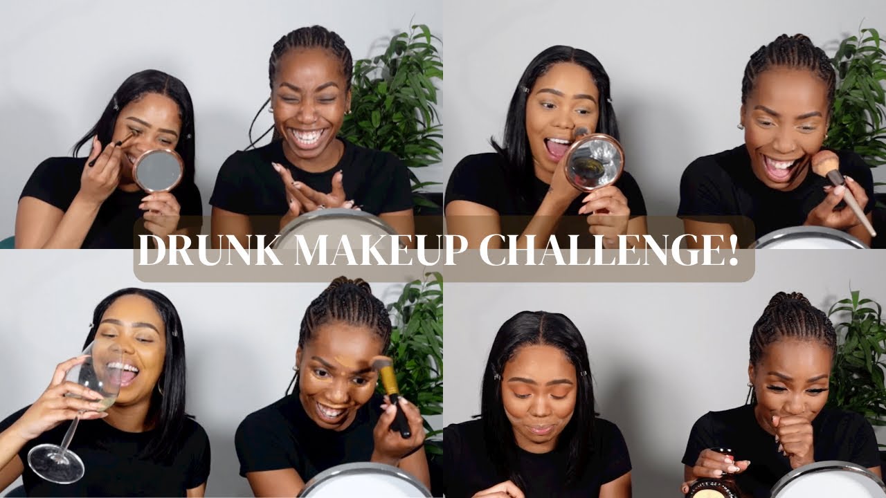 DRUNK MAKEUP CHALLENGE + messy QnA  ft. 