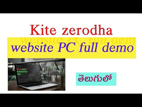 KIte zerodha website PC version full demo in telugu | Tech shades | basics of stock market |