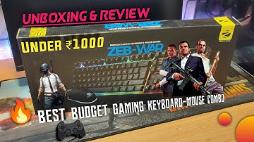 Zebronics Zeb-War Gaming Keyboard and Mouse Combo Unboxing & Review 🔥
