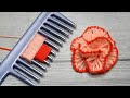 Amazing woolen yarn flower making ideas with hair comb  easy sewing hack