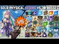 Solo physical keqing vs 30 bosses without food buff  genshin impact