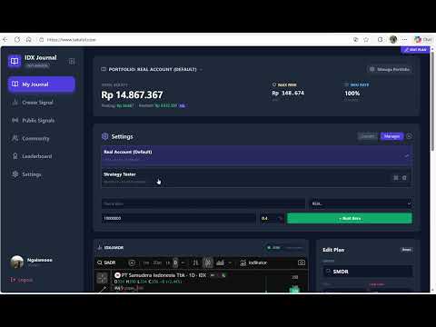 Jurnal Trading Gratis Bisa Backtest Strategy dan Manage Banyak Portofolio