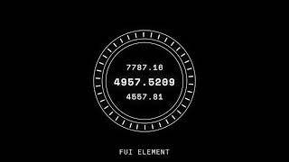 Random Numbers FUI Element Animation | Motion Graphics