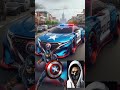 superheroes but good police car 🚓 Marvel vs DC characters #marvel #avengers #dc #ai #shorts