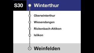 Thurbo Ansagen » S30 Winterthur — Weinfelden | SLBahnen
