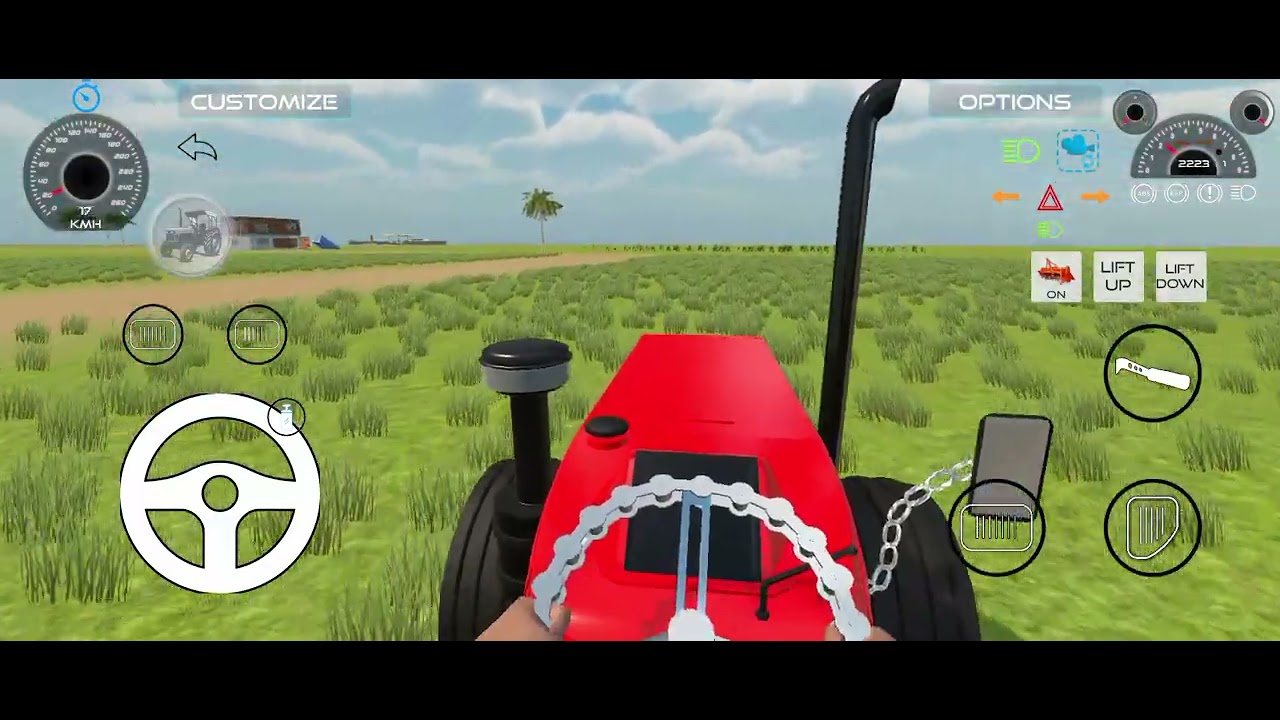 Tractor Game 🚜 Farming Wheat 🌾| Tractor run and practical test results for after wheat 🌾 #tractor 