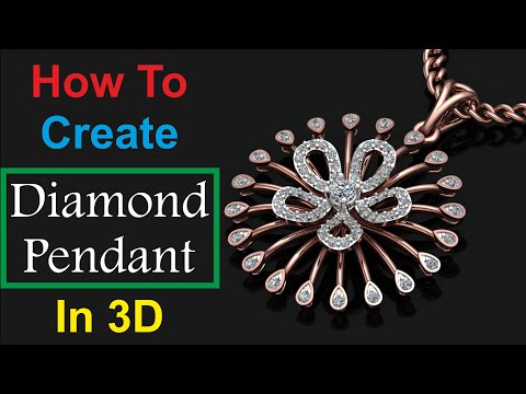 How to create Diamond Pendant in 3d || Gemvision Matrix 9 Tutorial #08