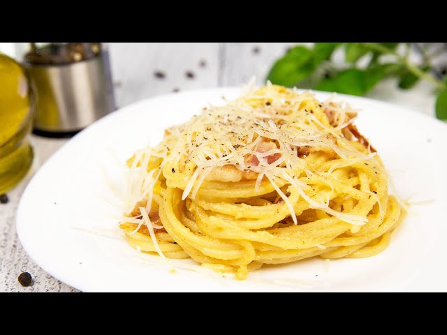 Изображение Спагетти Карбонара без сливок | Классический рецепт | рецепт пасты (Spaghetti Carbonara)