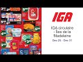 IGA circulaire - Îles de la Madeleine Dec 25 - Dec 31