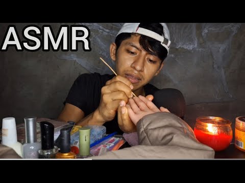 ASMR Roleplay Español 🎃 El Chico Amable Te Arregla Las Uñas 💅 Sonidos Relajantes para Dormir