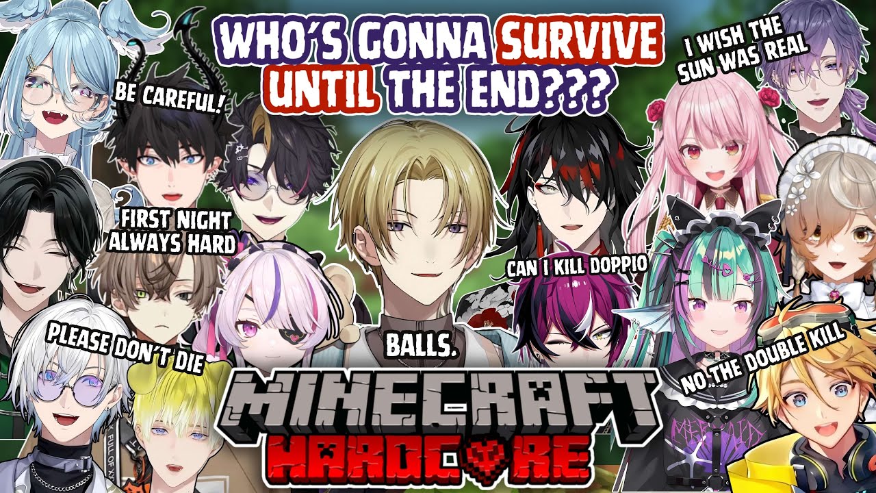 Day 1 of NIJISANJI EN’s Hardcore Minecraft Arc: Pain, Death, & Laughter. Can They Survive ?